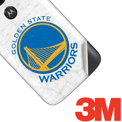 NBA Golden State Warriors Distressed Moto E5 Play Skin